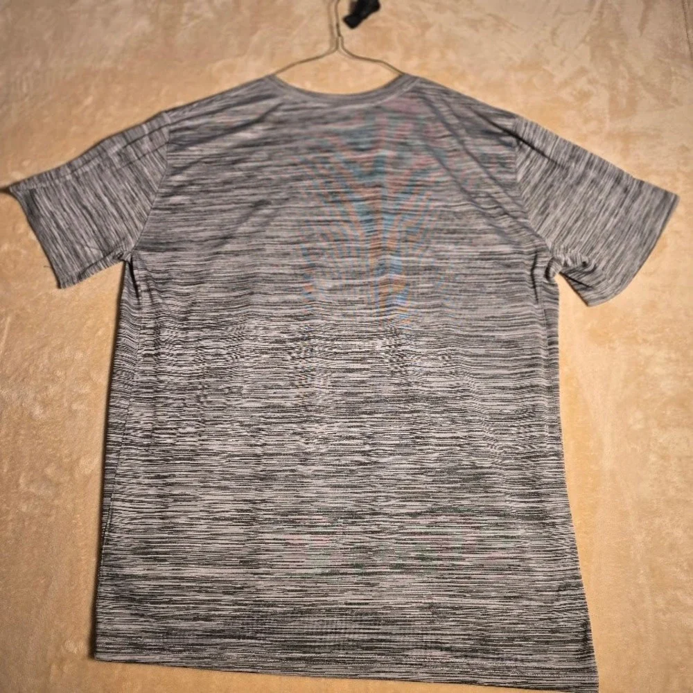 Nike Mens Baseball Dri-FIT T-Shirt XL Grey Heather Space Dye Graphic Tee 1040